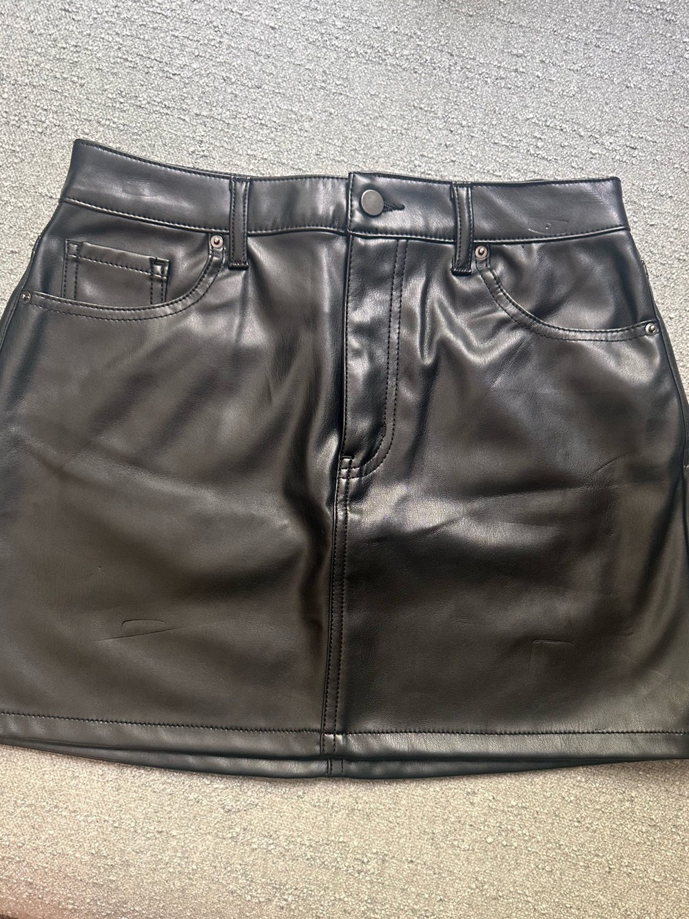Tinseltown Black Faux Leather Mini Skirt junior's